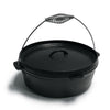 Cast Iron Dutch Oven with lid and handle featuring cool-touch spring