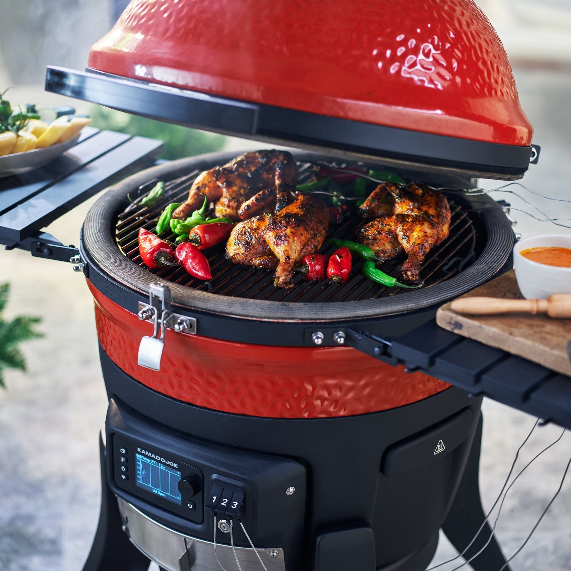 Konnected Joe Digital Charcoal Grill and Smoker Kamado Joe